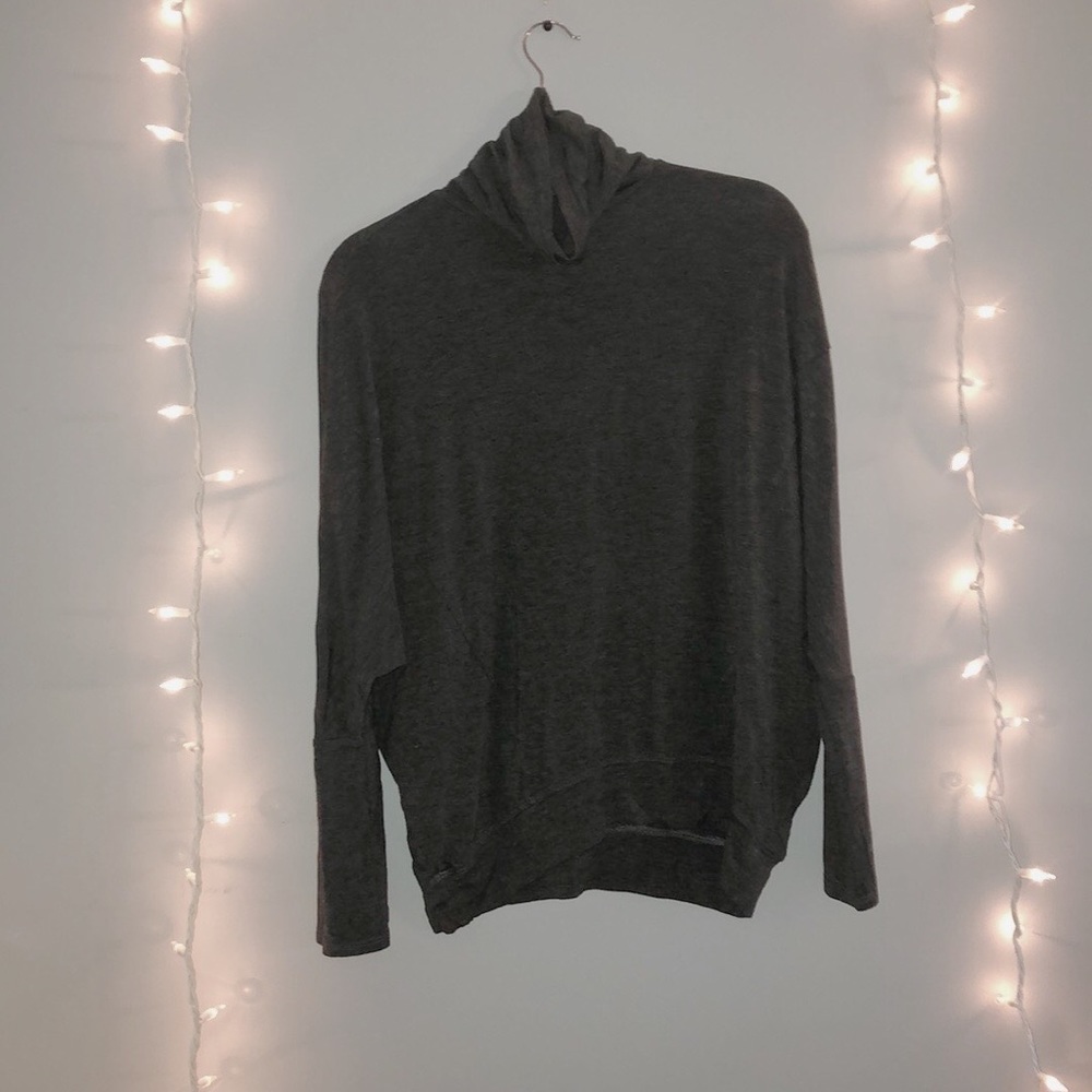 grey long sleeve turtle neck